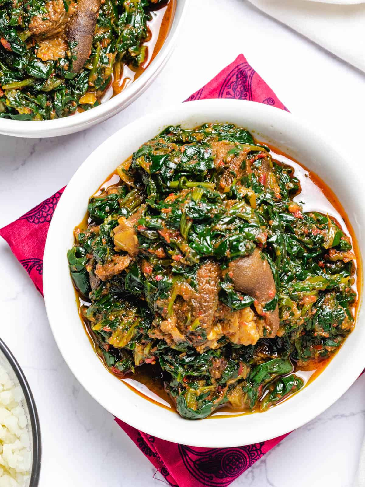 Efo riro vegetable soup